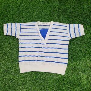 Vintage 70s MOD Cropped Shirt Womens Medium 19x19 Boxy USA